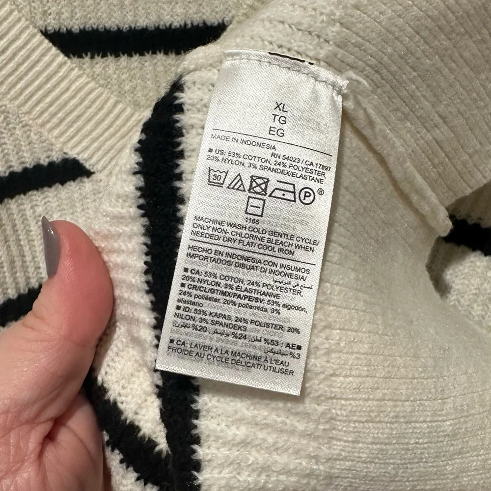 NWOT Old Navy V-Neck Shaker-Stitch Cocoon Sweater sz XL - Picture 6 of 6